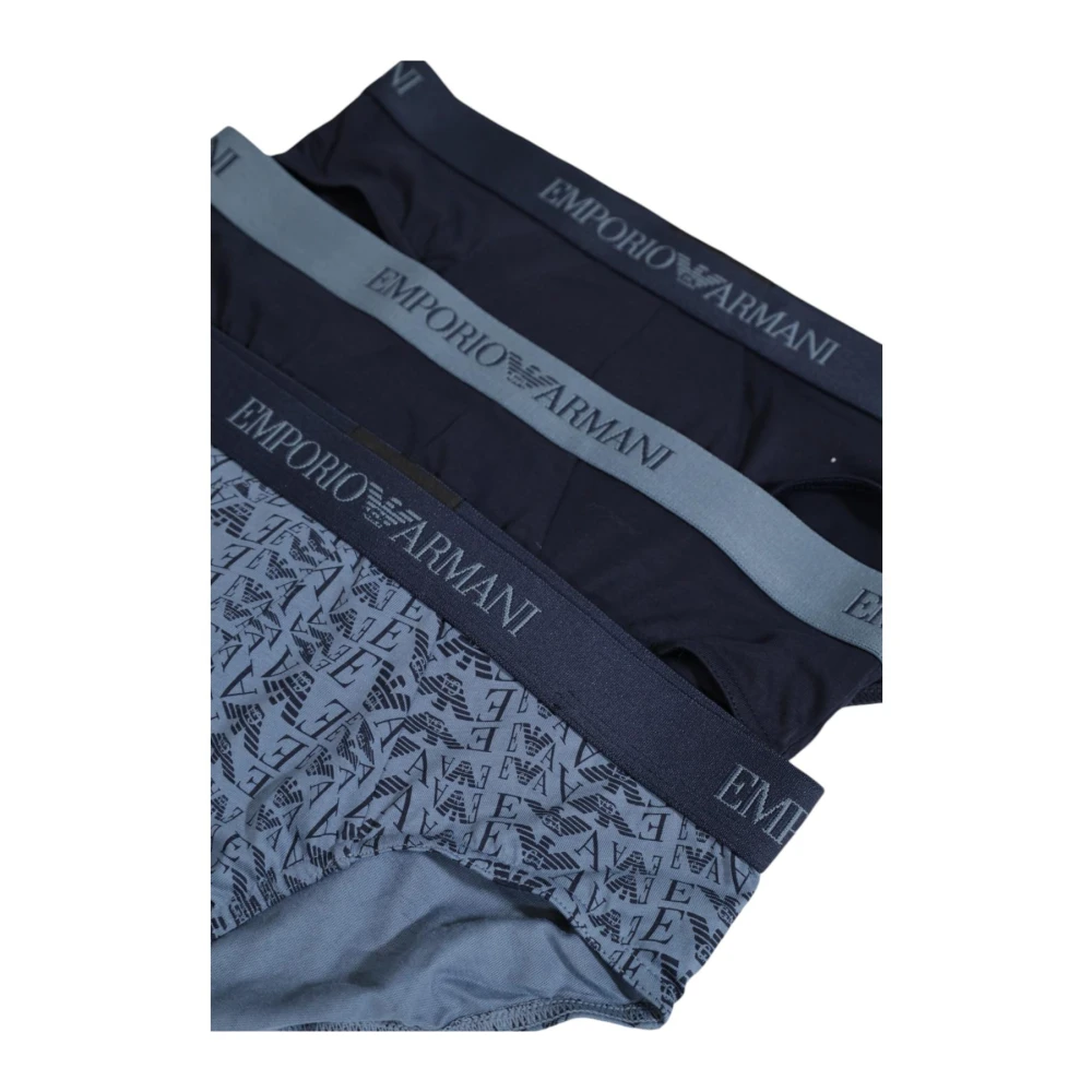 Emporio Armani Stijlvolle bedrukte herenondergoed Blue Heren