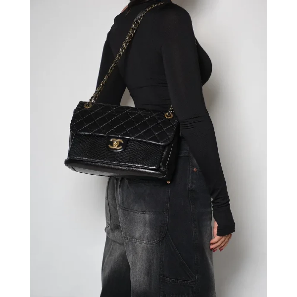 Chanel Vintage Pre-owned Leather chanel-bags Black Dames