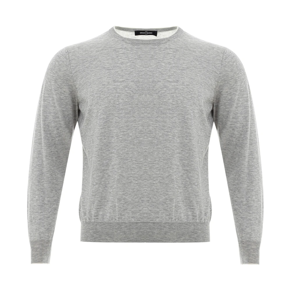 Gran Sasso Zijden Crewneck Sweater Gray Heren
