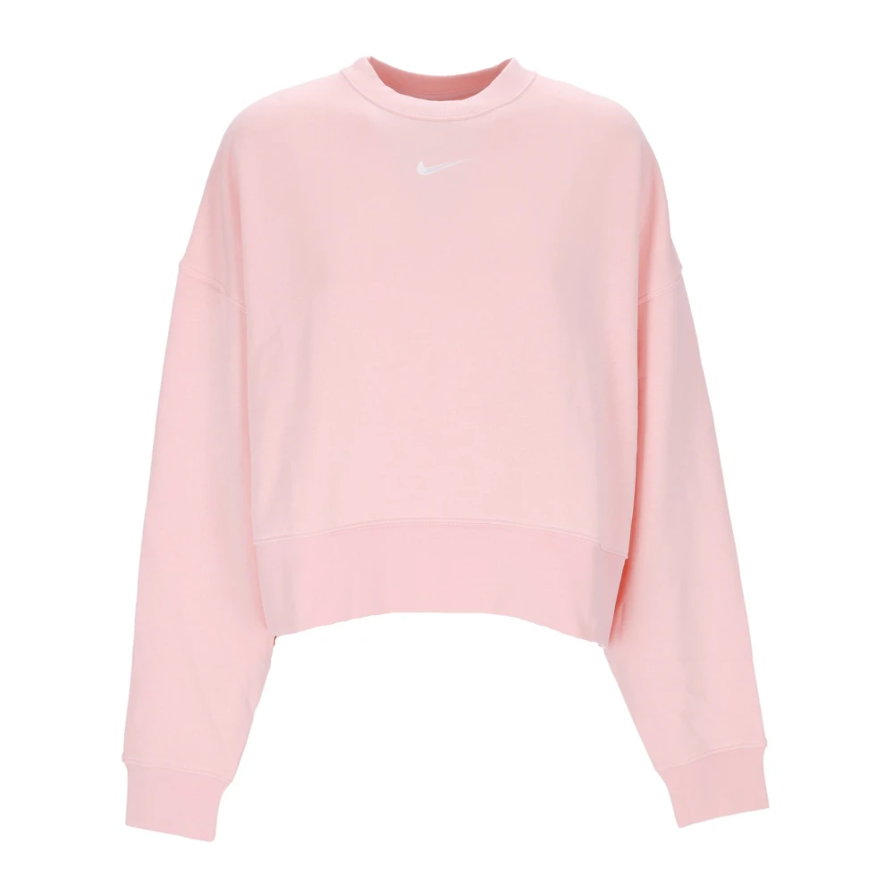Nike Essentials Fleece Oversized Crew Sweatshirt Pink, Dam