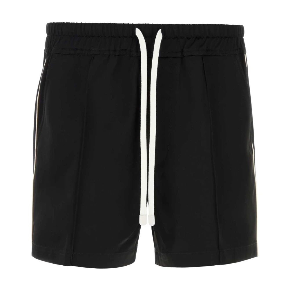 Tom Ford Zwarte Satijnen Bermuda Shorts Black Heren