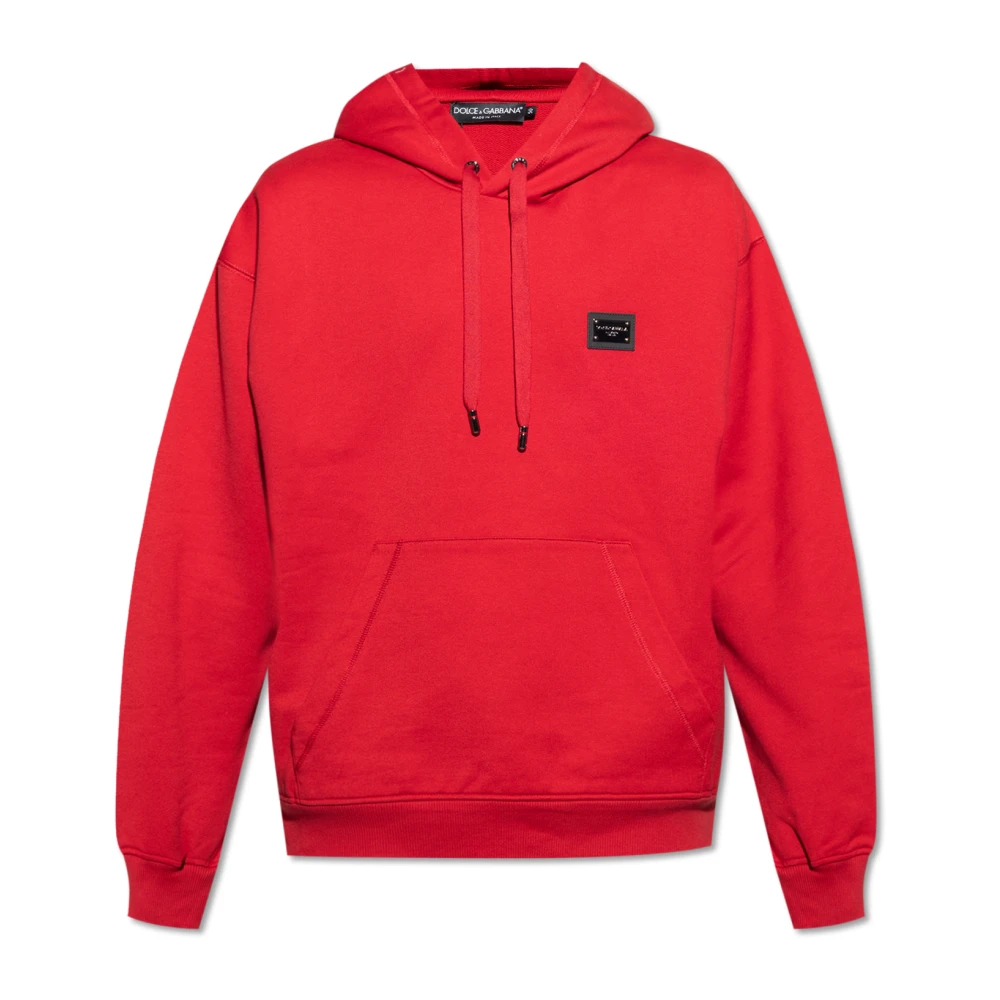 Dolce & Gabbana Hoodie med logotyp Red, Herr