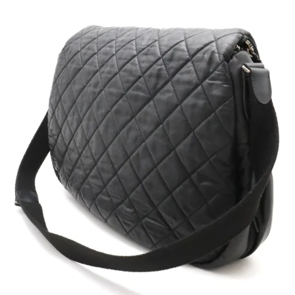 Chanel Vintage Pre-owned Canvas crossbody-bags Black Dames