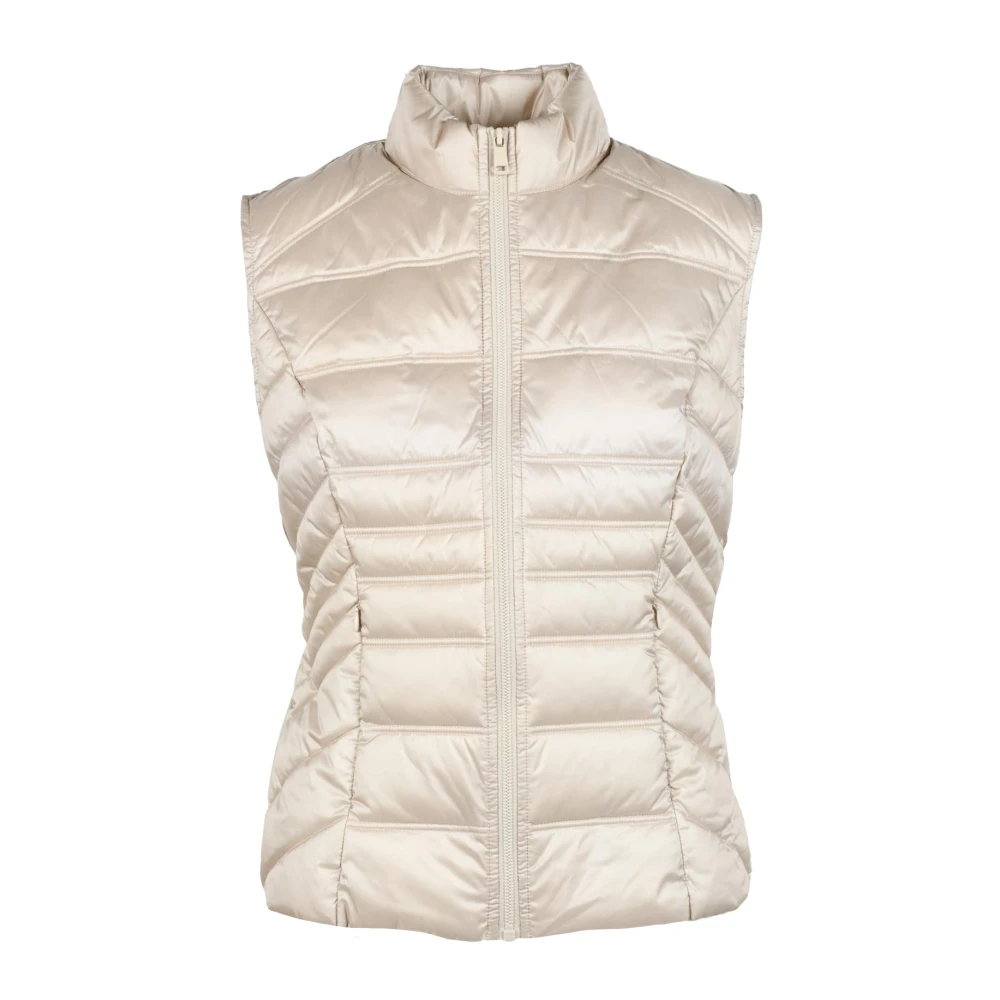 Guess Puffer Vest met Polyester en Polyamide Beige Dames