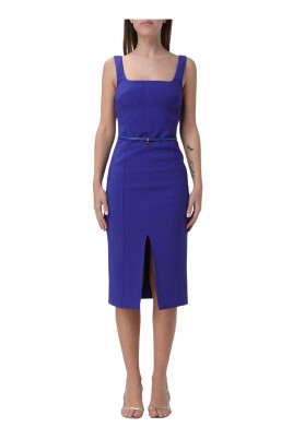 robe-fourreau-indigo-avec-fente-avant