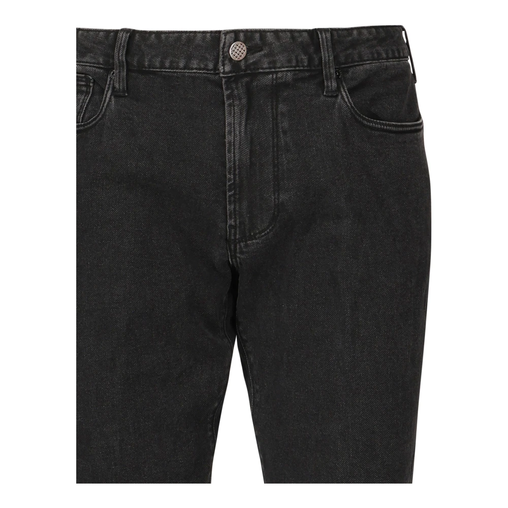 Emporio Armani Zwarte Slim Fit Jeans 5 Zakken Black Heren