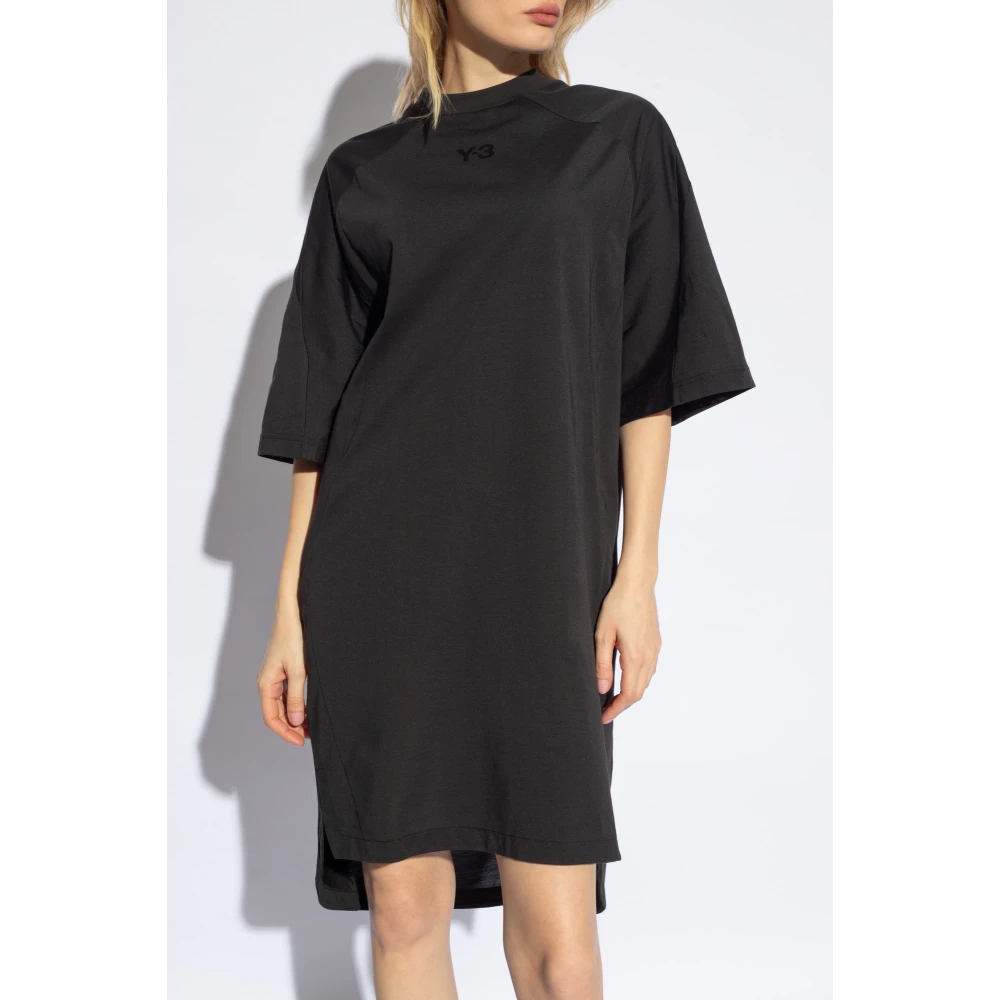 Y-3 T-shirt jurk Black Dames