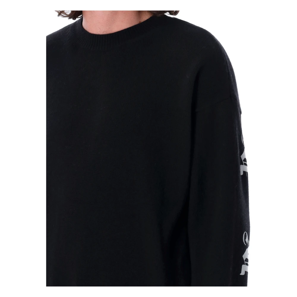 Palm Angels Monogram Gebreide Kleding Zwart Aw24 Stijlvol Gezellig Black Heren