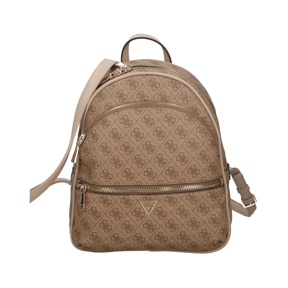 Guess Women's Brown Backpacks, One Size, Beige Fashion Bags Collection