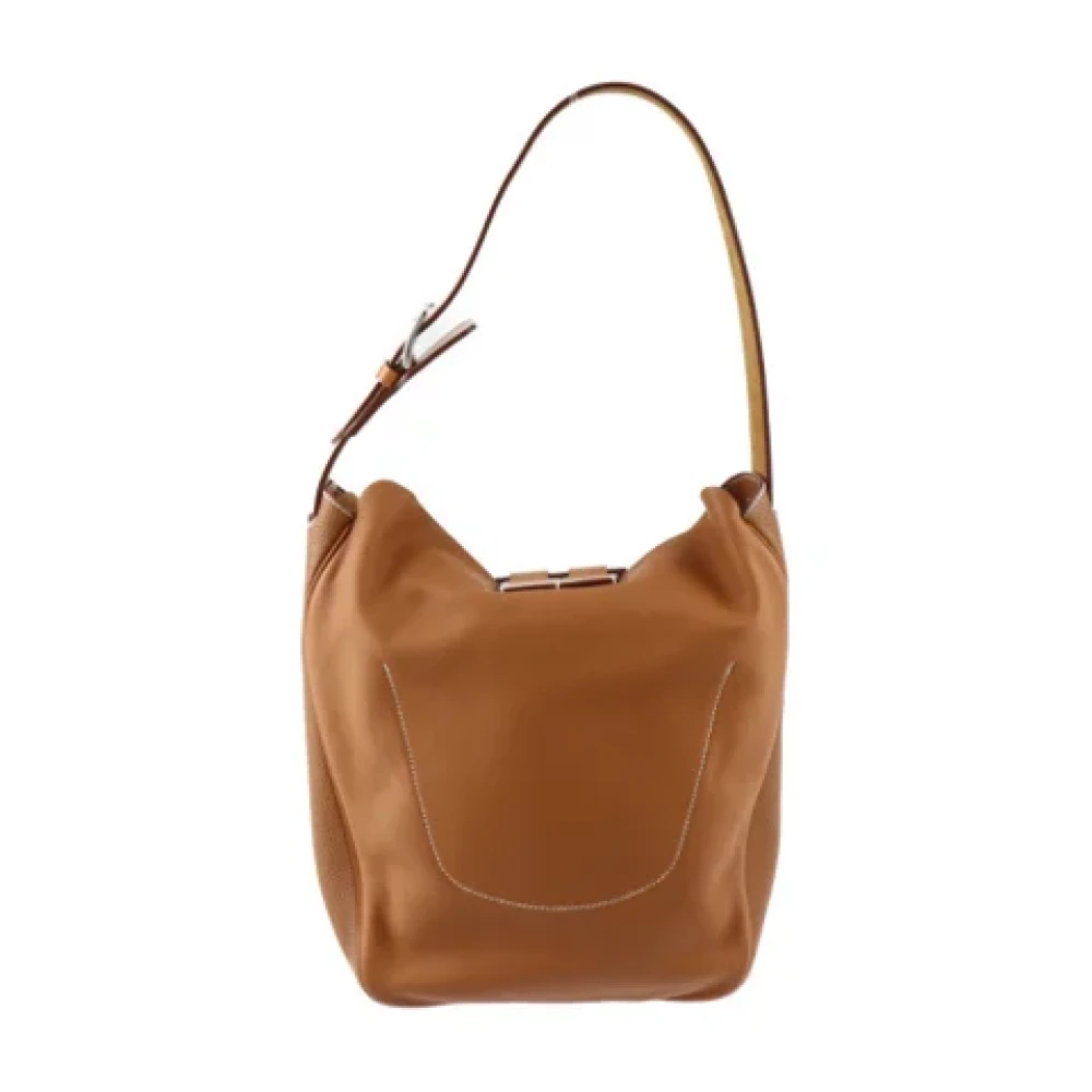 Hermès Vintage Pre-owned Leather shoulder-bags Brown Dames