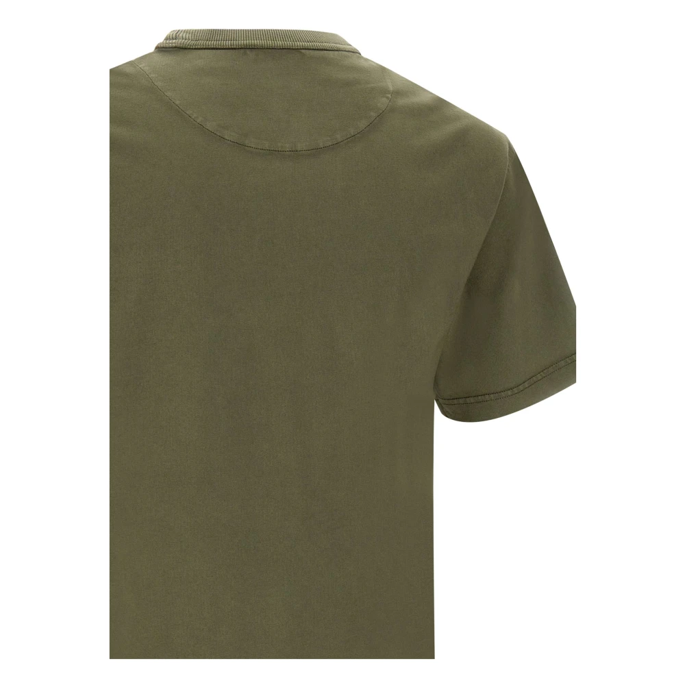 Belstaff Groene Militaire T-shirt met Logo Patch Green Heren