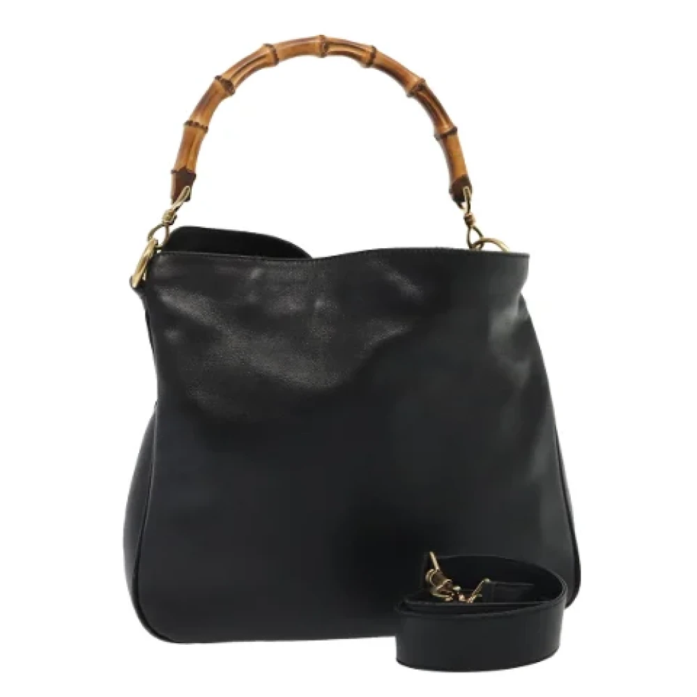 Gucci Vintage Pre-owned Leather handbags Black Dames