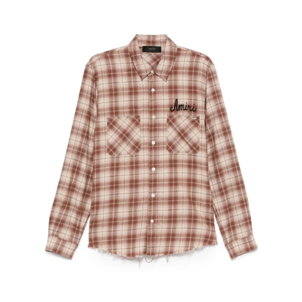 Amiri Shotgun Flanellen Overhemd Brown Dames