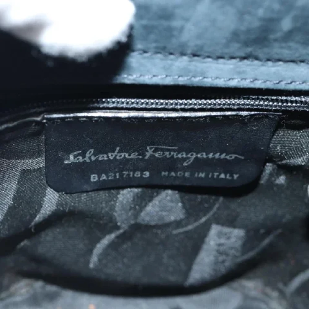Salvatore Ferragamo Pre-owned Suede handbags Blue Dames