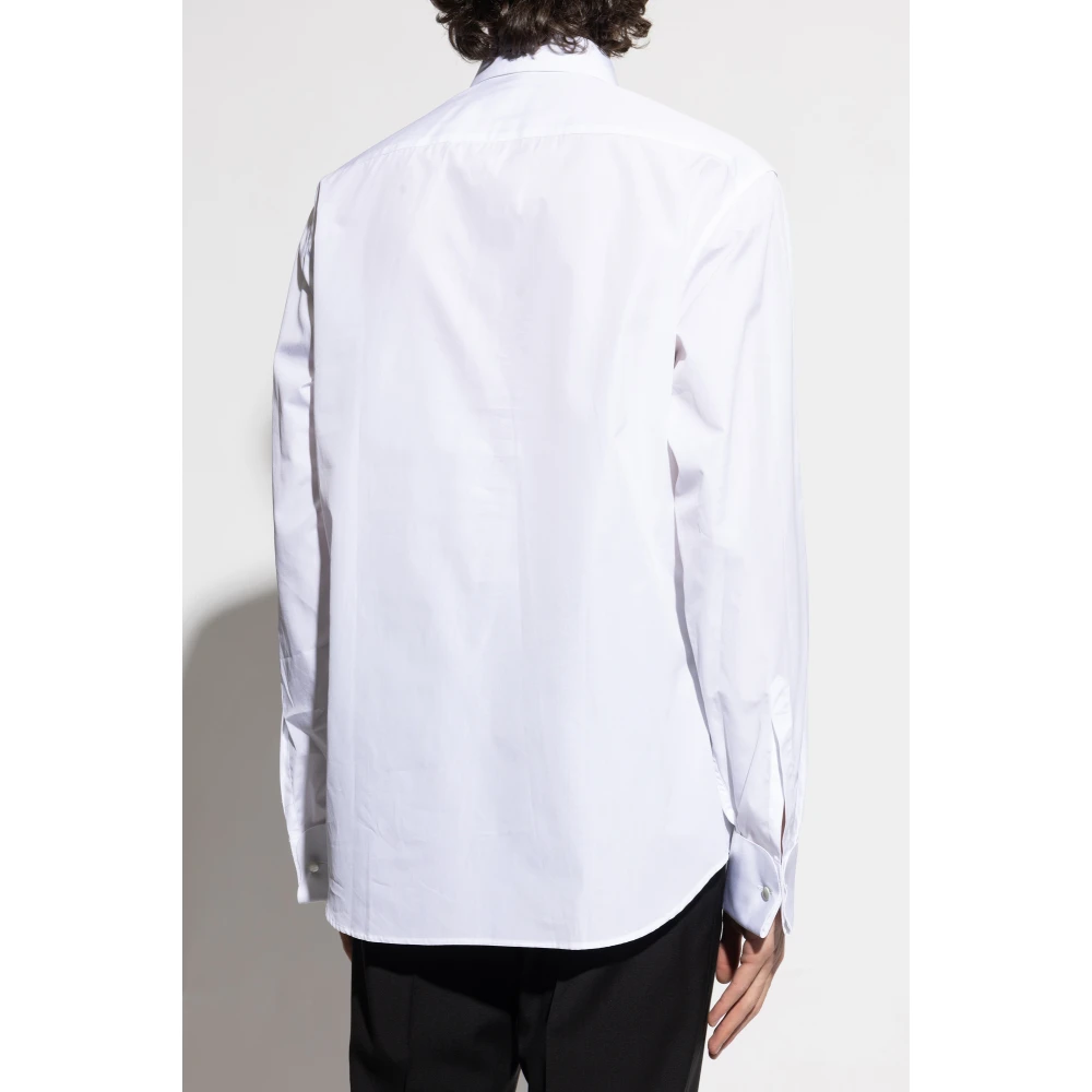 Emporio Armani Katoenen shirt White Heren