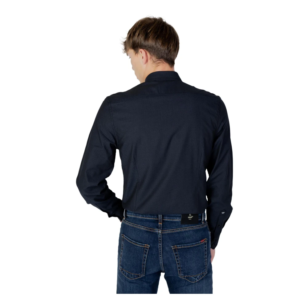 Antony Morato Blauwe Klassieke Kraag Shirt Herfst Winter Blue Heren