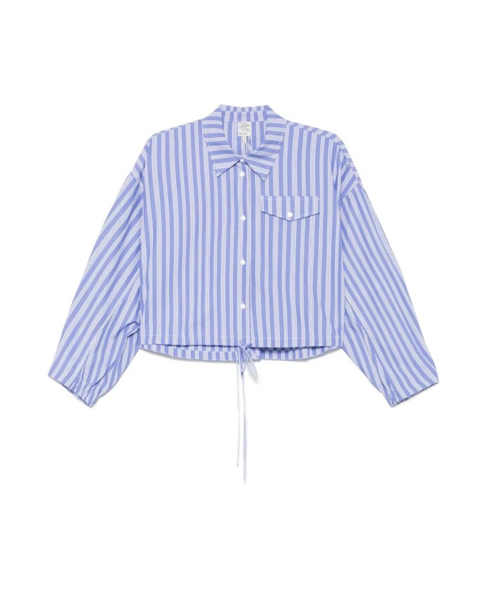 blue-stripe-drawstring-hem-shirt