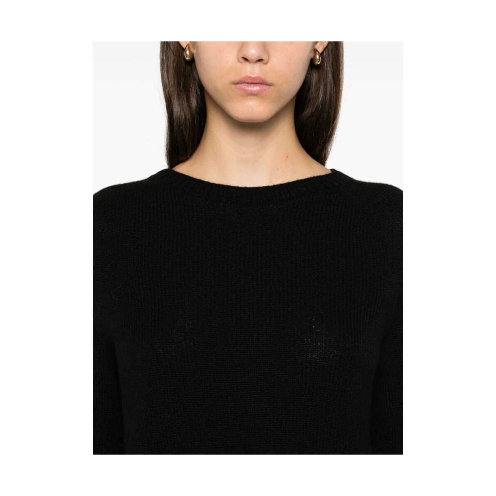 Max Mara Grijze Wol-Kasjmier Crew Neck Sweater Black Dames