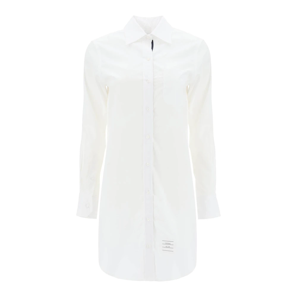 Thom Browne Korte knoop-down overhemdjurk White Dames