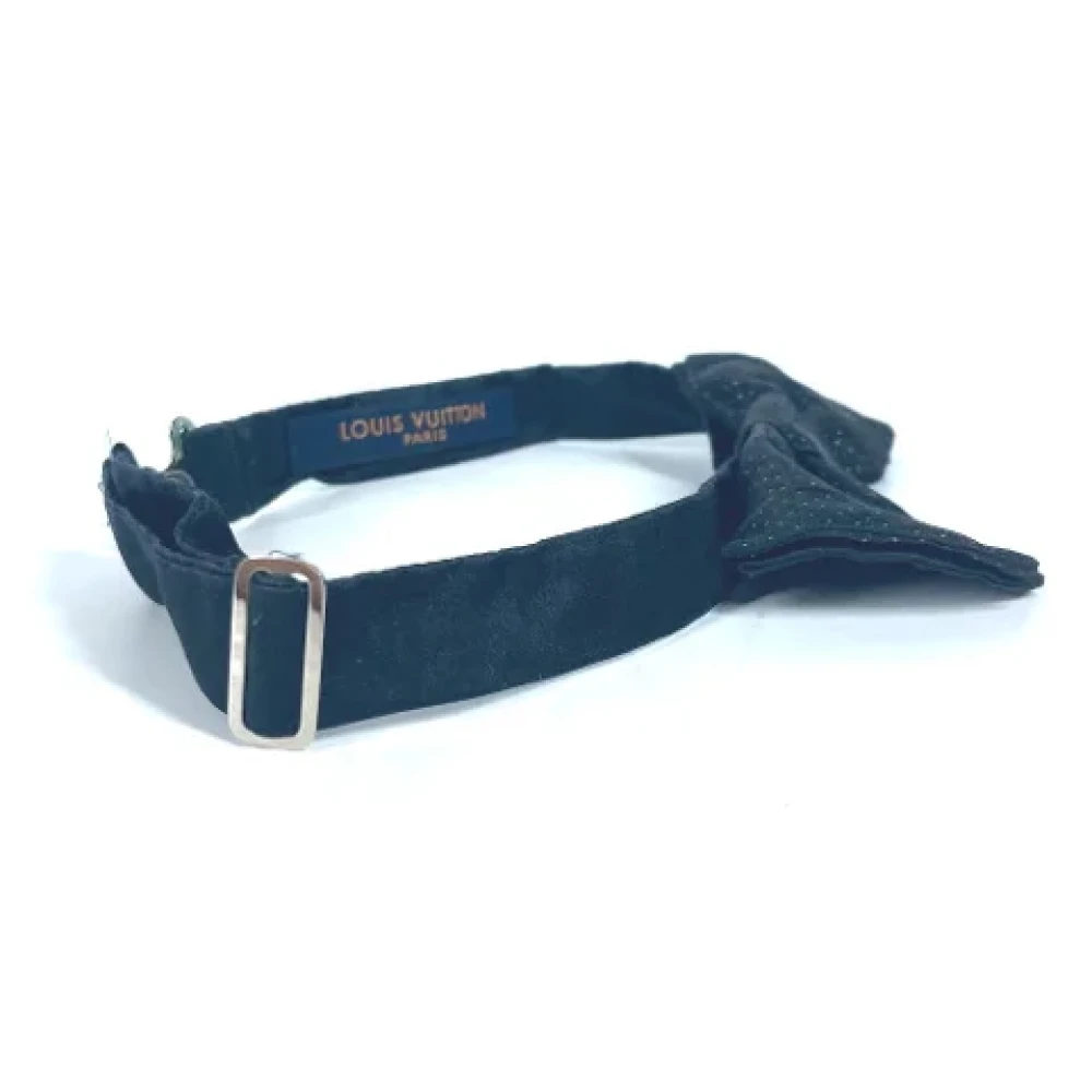 Louis Vuitton Vintage Pre-owned Silk hair-accessories Black Dames