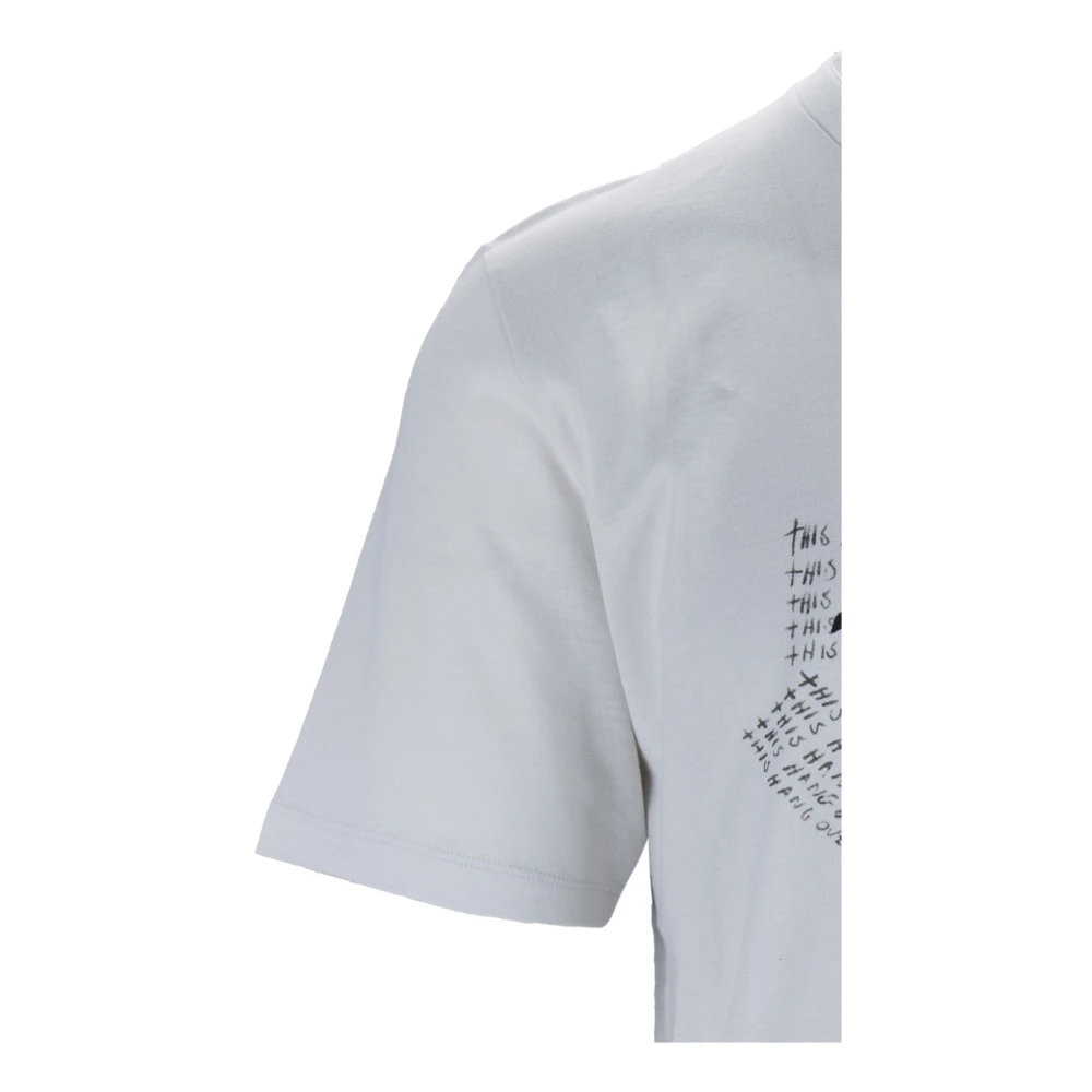 Saint Laurent T-shirt met grafische print van katoen met ronde hals White Heren