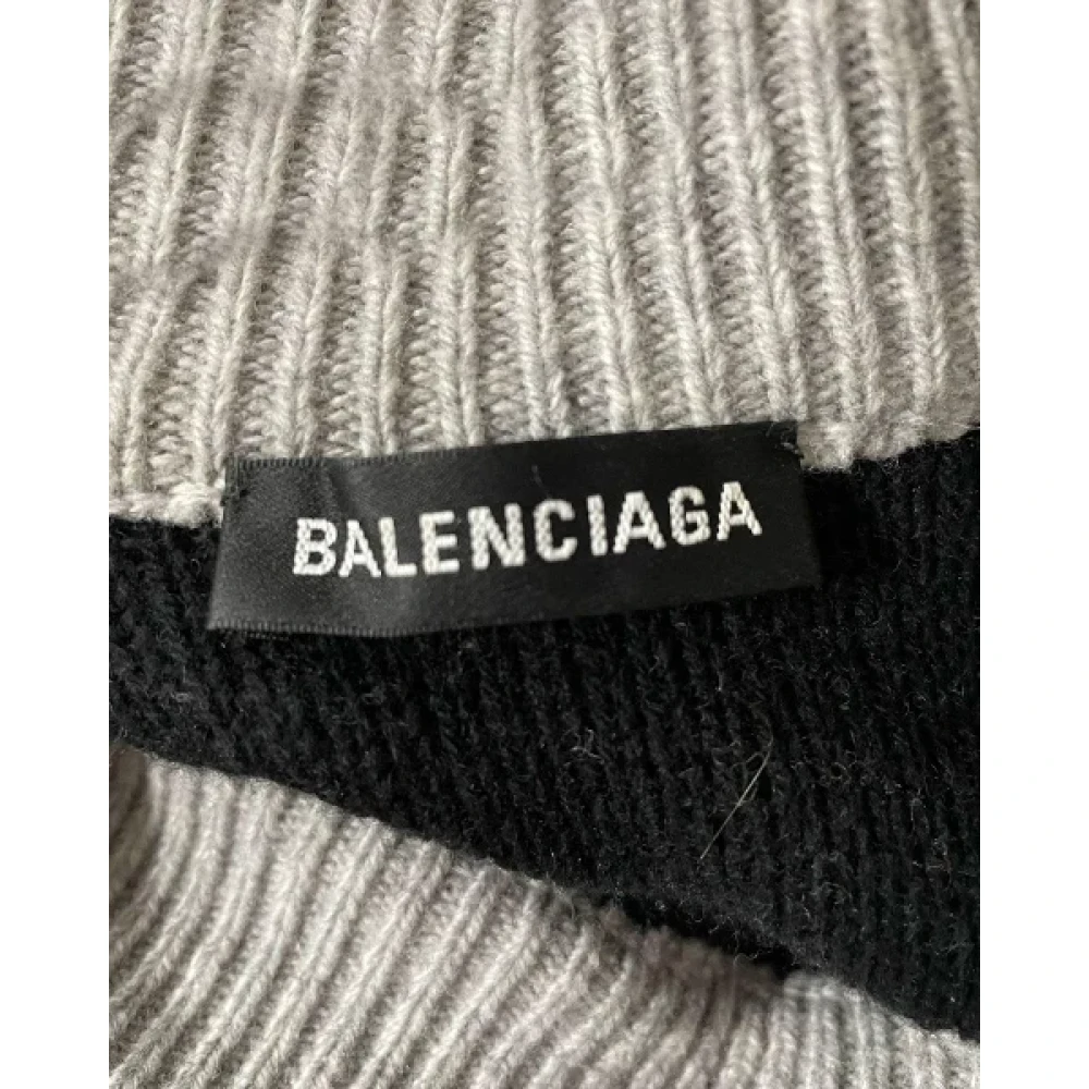 Balenciaga Vintage Pre-owned Wool tops Gray Heren