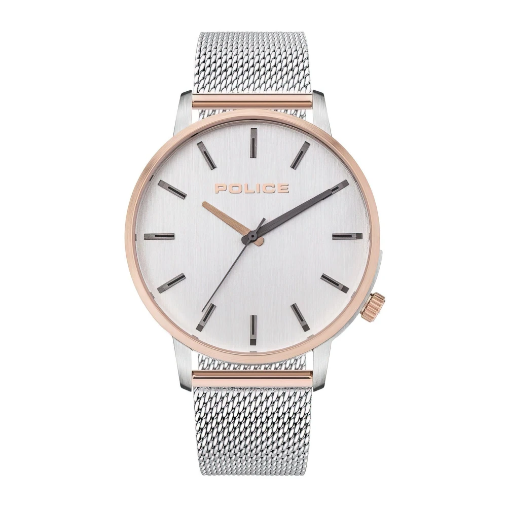 Police Men's Gray Watches, One Size, Bracelet Watch Silver Stainless Steel