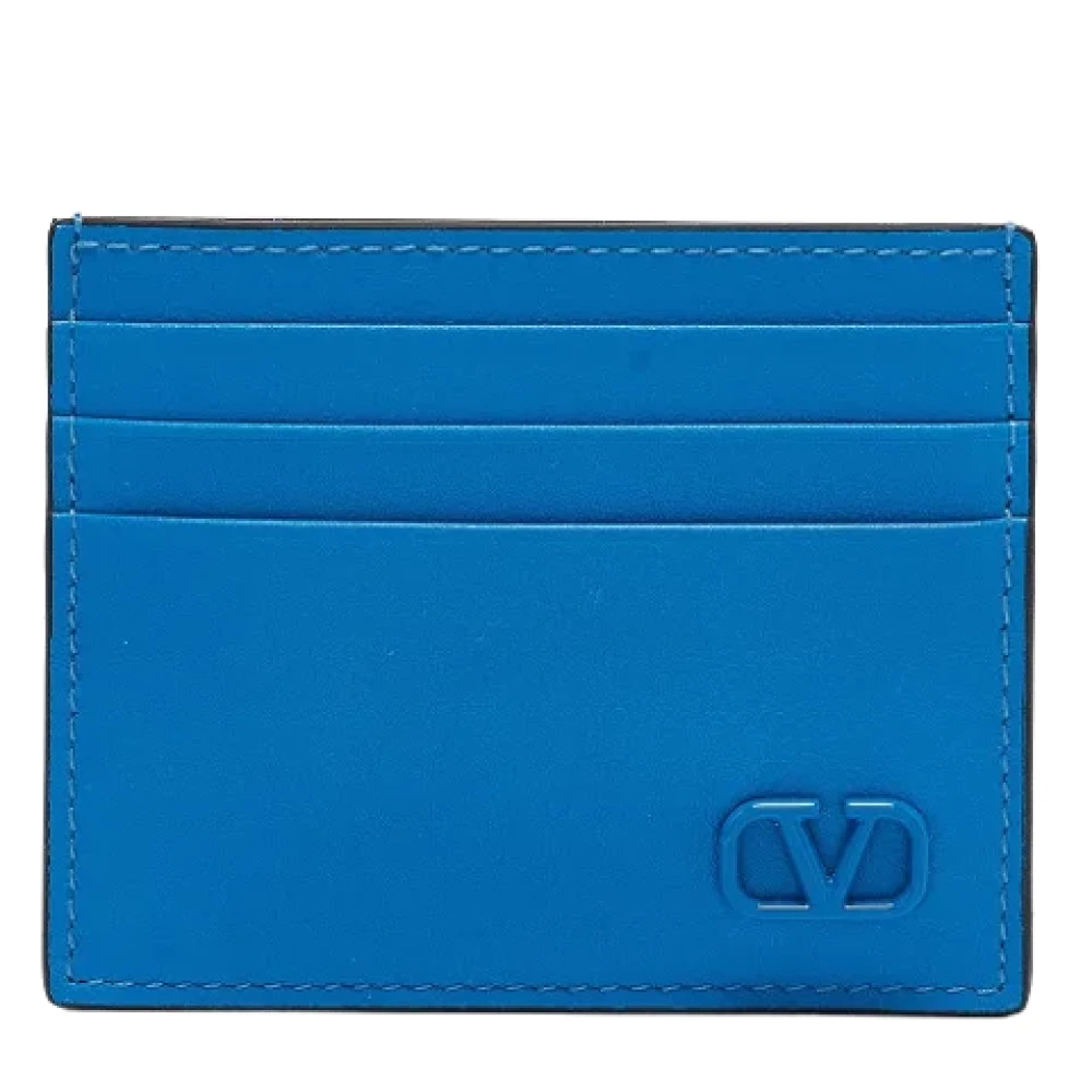 Valentino Vintage Pre-owned Leather wallets Blue Heren