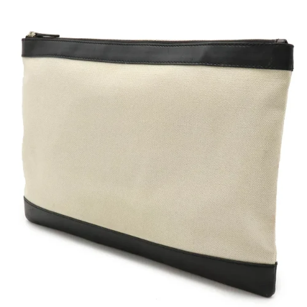 Balenciaga Vintage Pre-owned Canvas clutches Beige Heren