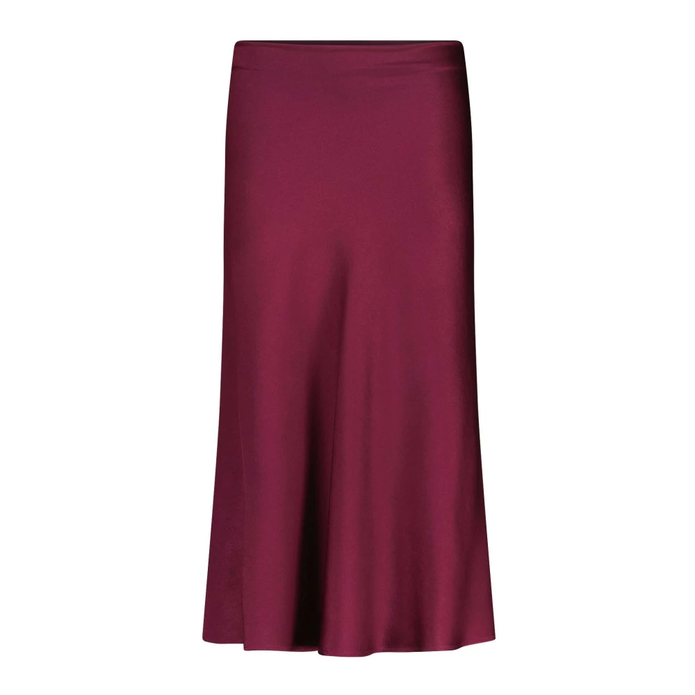 drykorn Elegante Glanzende Midi Rok Elastische Taille Purple Dames