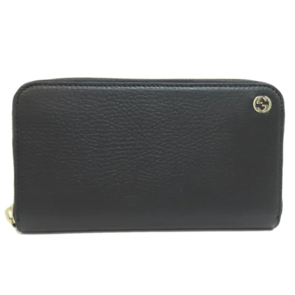 Gucci Vintage Pre-owned Leather wallets Black Dames