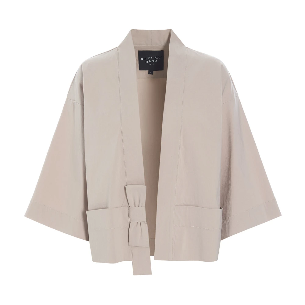 Bitte Kai Rand Elegante Dusty Quartz Jas met Strik Beige Dames
