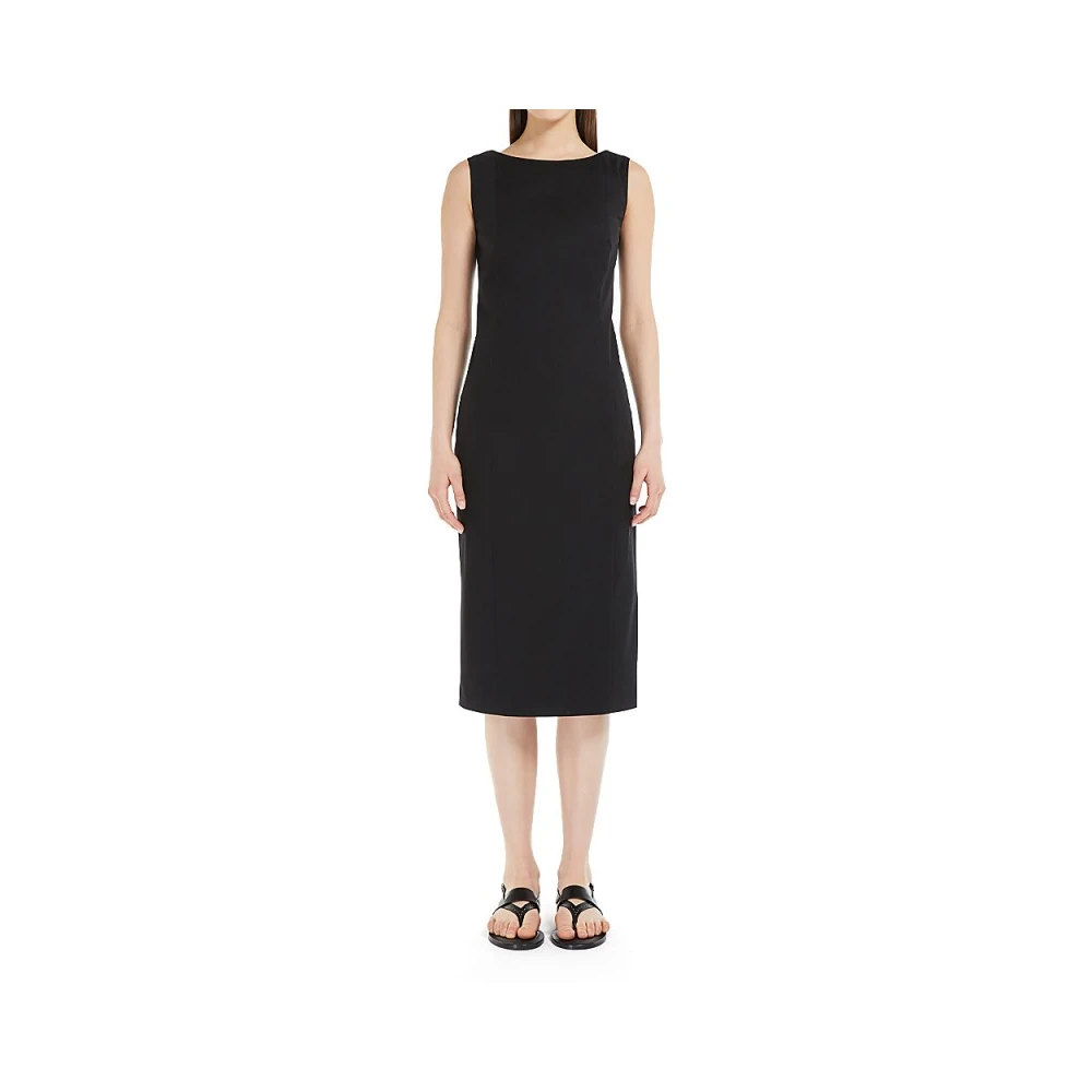 Max Mara Blad Jurk Black Dames