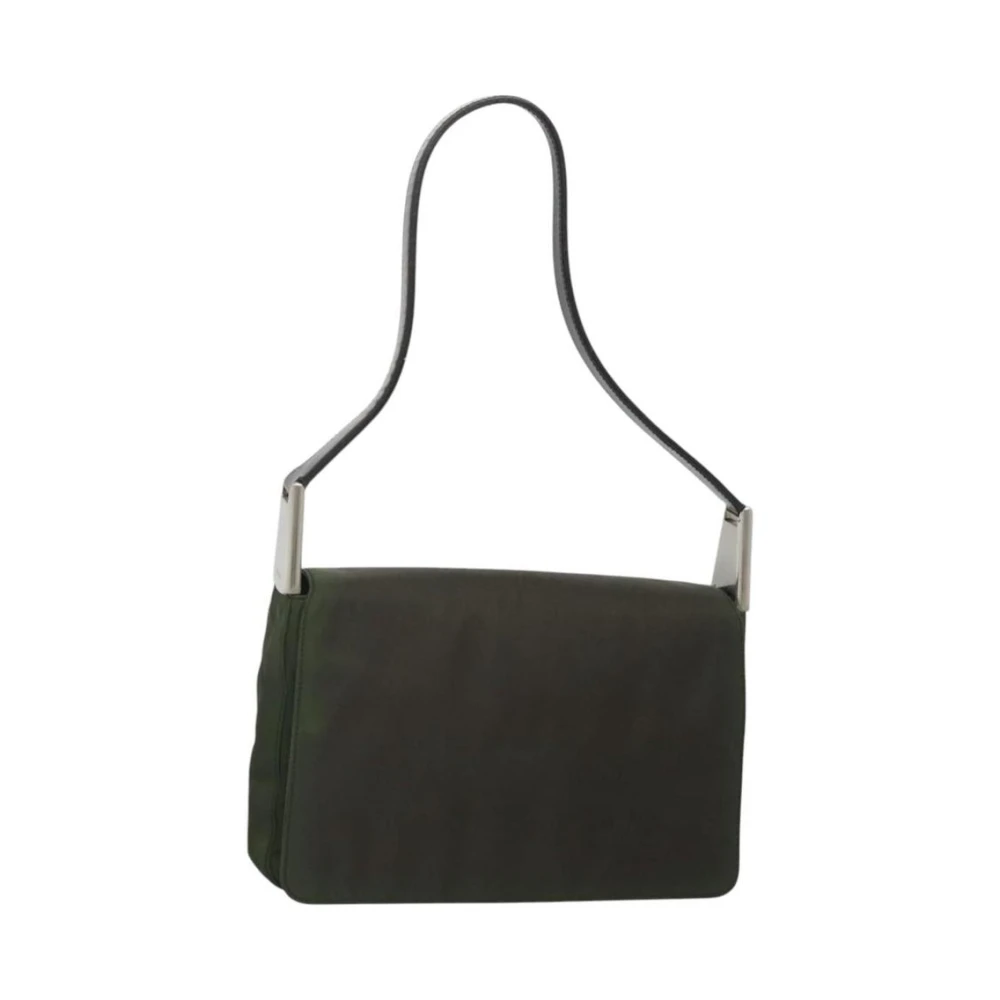 Prada Vintage Women's Black Pre-Owned Shoulder Bags, One Size, Pre-Owned Shoulder Bag Nylon Handbag