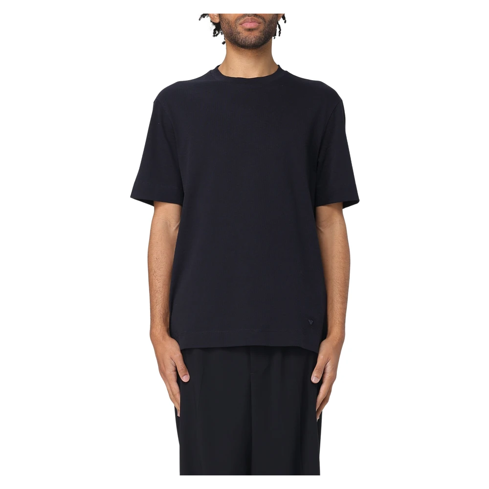 Emporio Armani Casual Katoenen T-Shirt voor Mannen Black Heren