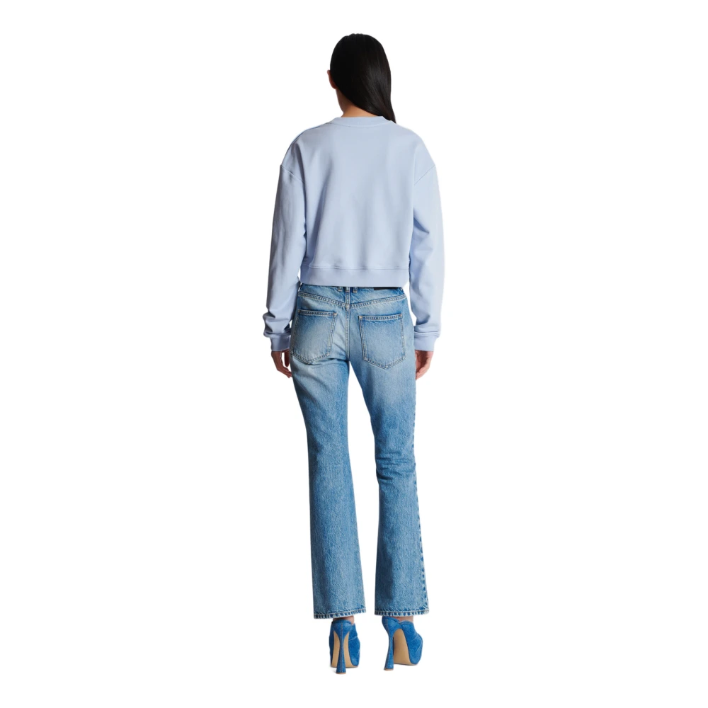 Balmain Gedrukte Parijse sweatshirt Blue Dames