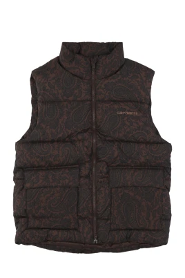 Ärmlös Paisley Print Dunjacka