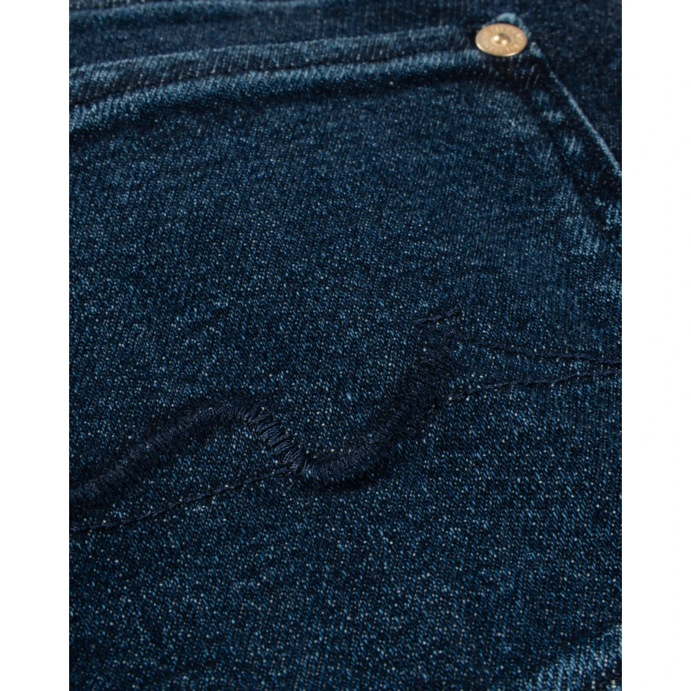 7 For All Mankind Vintage Wijde Pijp Jeans in Donkerblauw Blue Dames