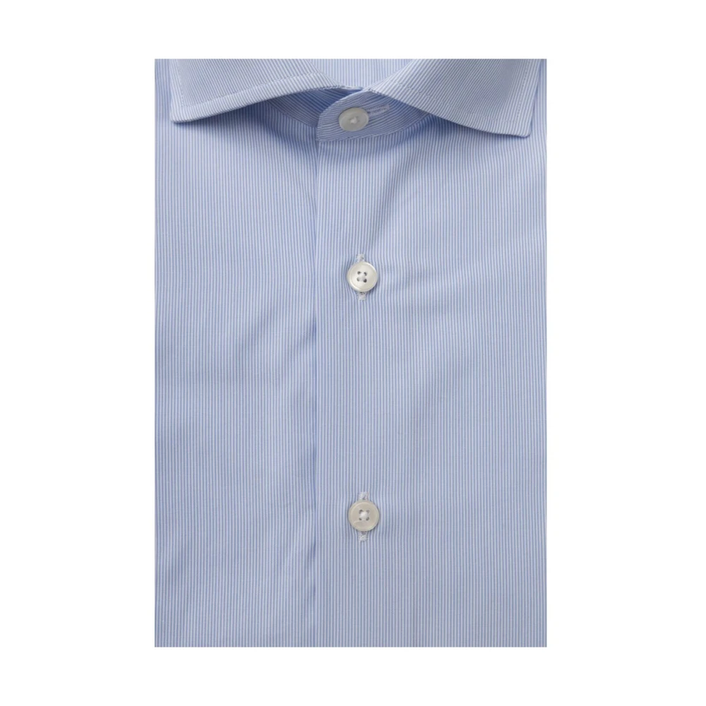 Bagutta Elegante Lichtblauwe Overhemd met Franse Kraag Blue Heren