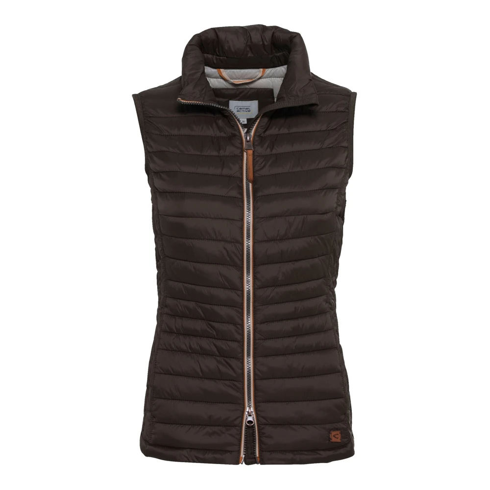 Camel active Zwarte Vest 360250 Stijlvol Lichtgewicht Brown Dames