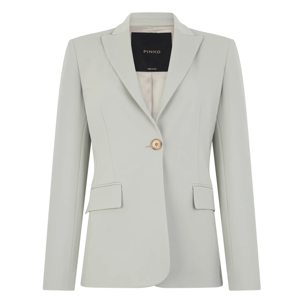 Pinko Women's Gray Single-Breasted Jacket - Blazers - M - Jackets