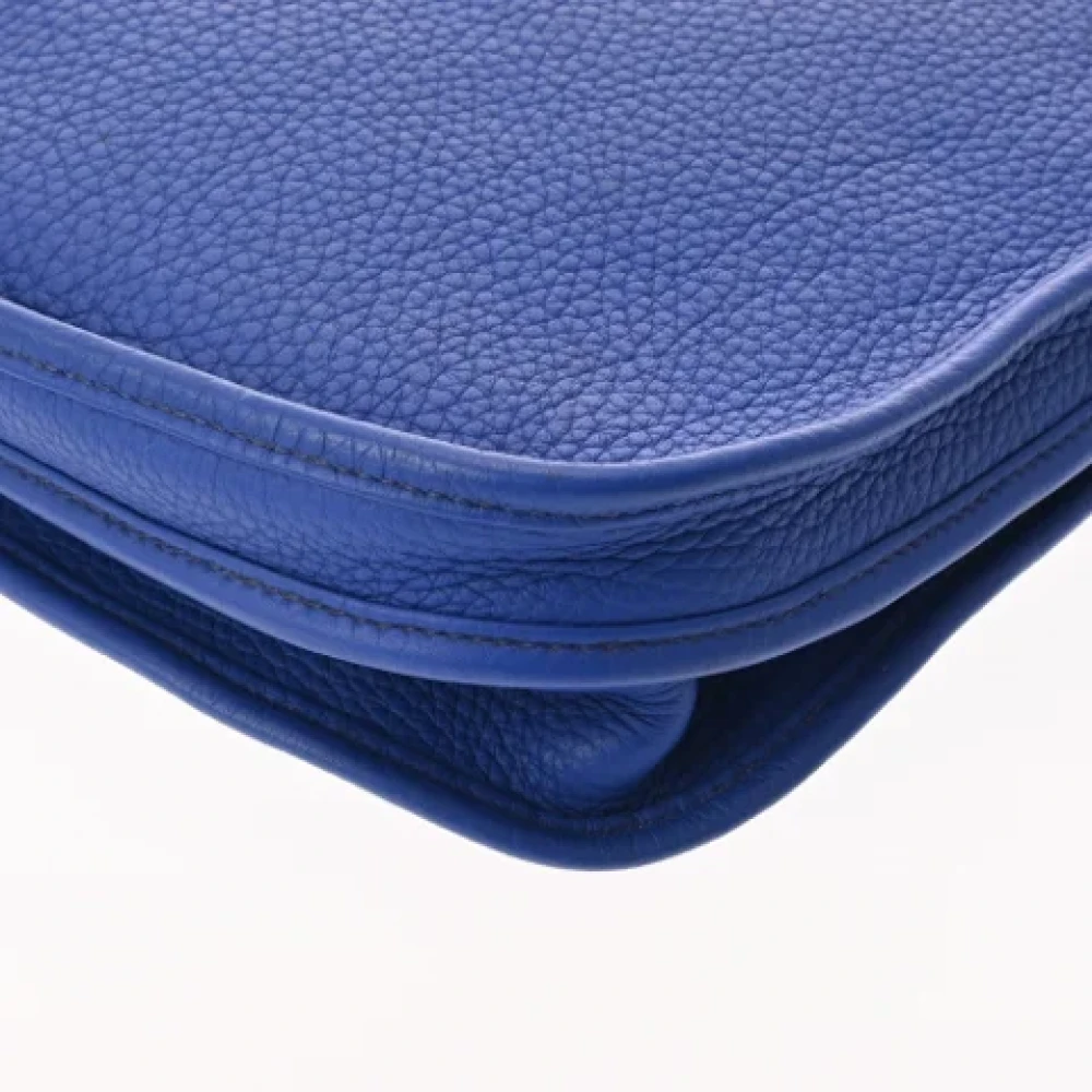Hermès Vintage Pre-owned Leather shoulder-bags Blue Dames