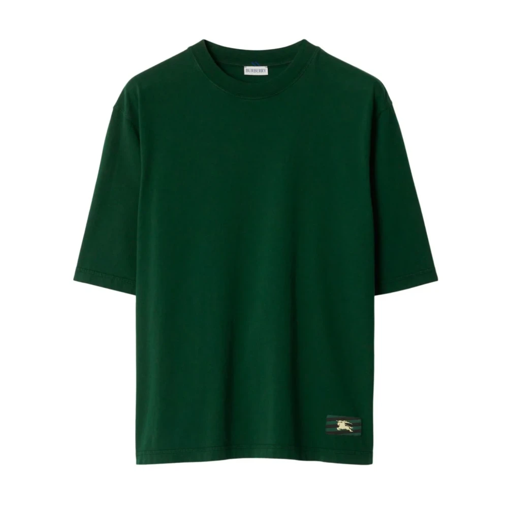 Burberry Groene Equestrian Knight Design T-shirt Green Heren