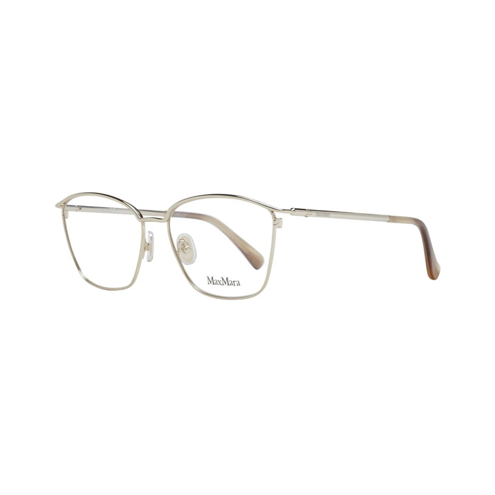 Max Mara Gouden Vierkante Optische Monturen Vrouwen Yellow Dames