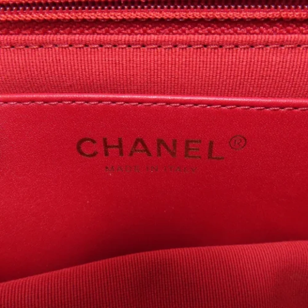 Chanel Vintage Pre-owned Leather chanel-bags Red Dames