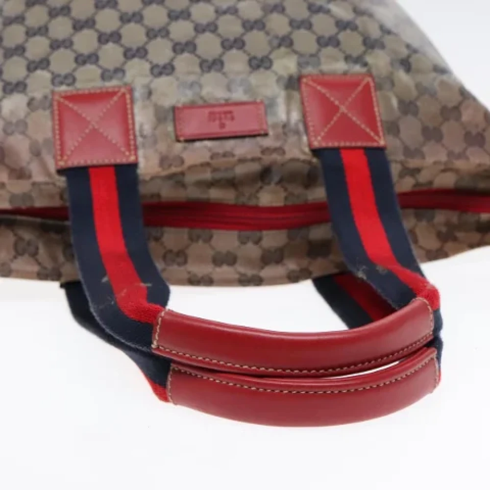 Gucci Vintage Pre-owned Coated canvas gucci-bags Beige Dames