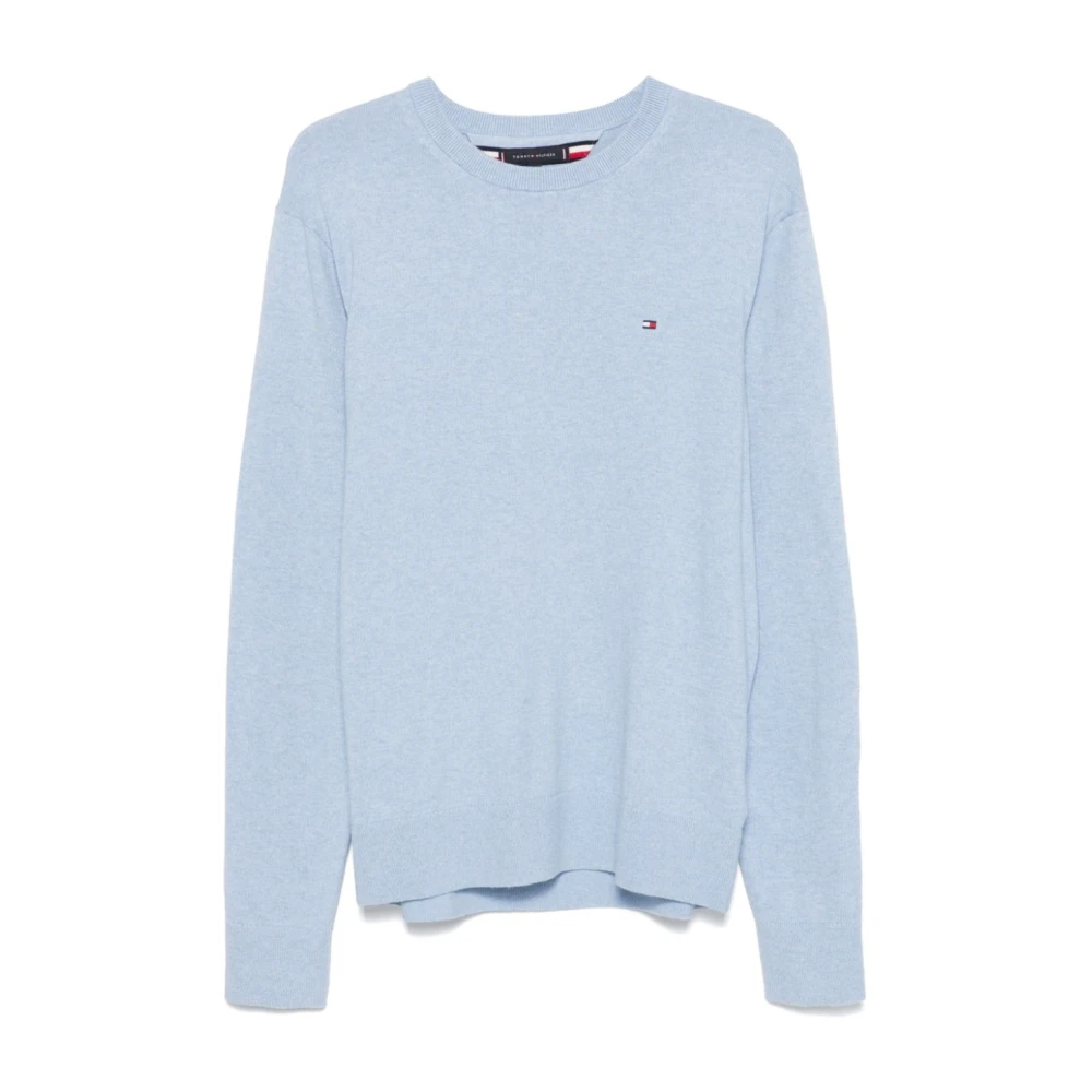 Tommy Hilfiger Blauwe Gebreide Crew Neck Sweater Blue Heren