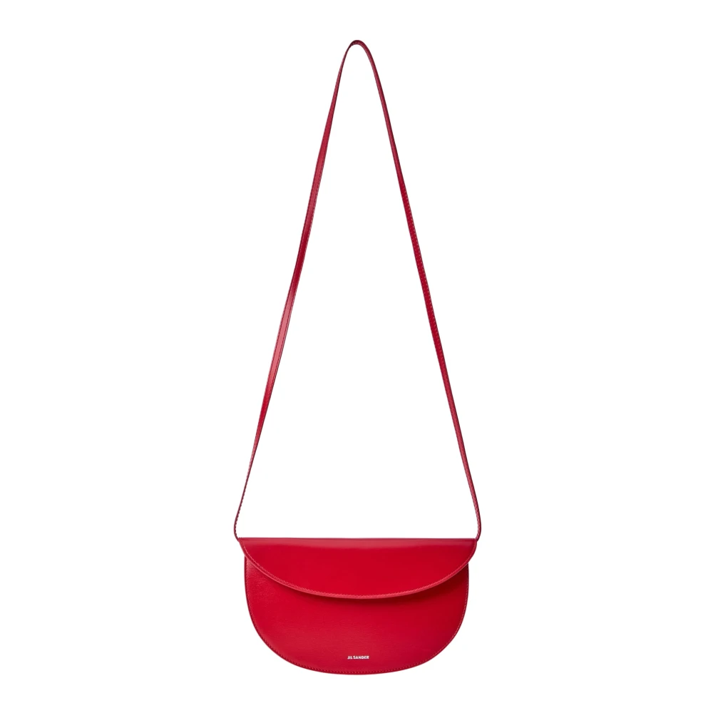 Jil Sander Donna Rosso - Curve Wallet With Strap - Bags - One Size