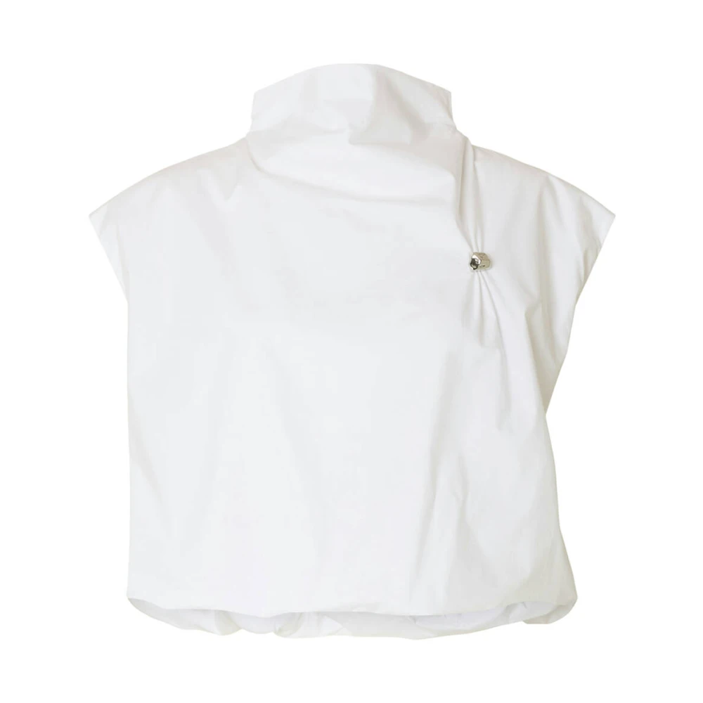 Selected Femme Blouse met korte mouwen en bloemenprint White Dames