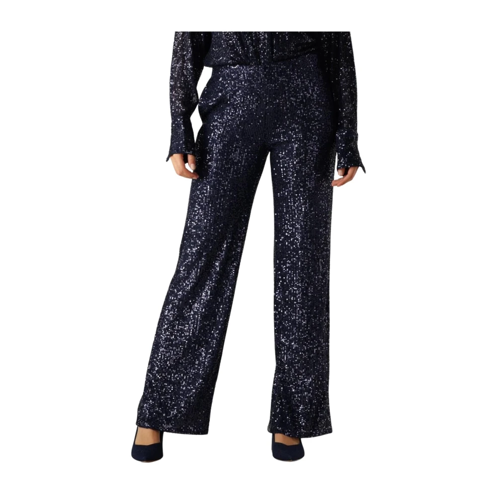 Second Female Moonshine Broek met Blauwe Pailletten Second Dames Blue Dames